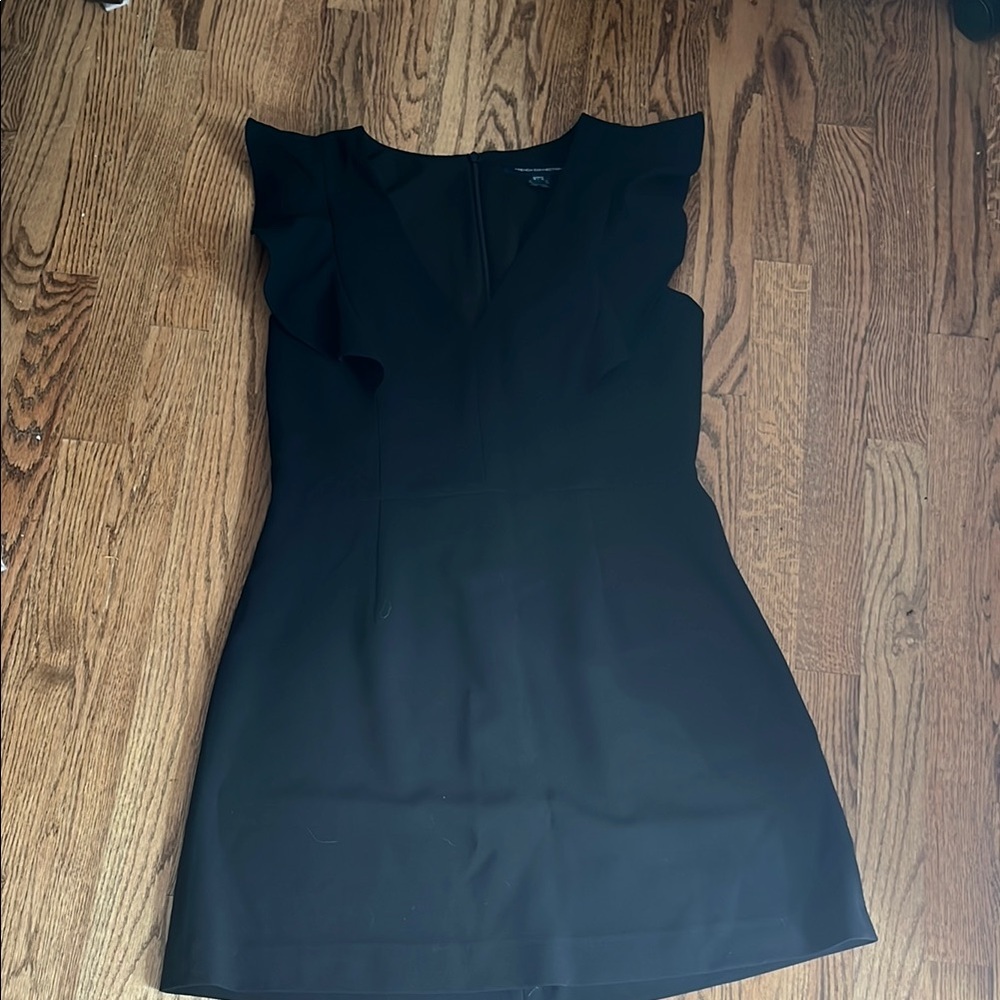 French Connection Elegant Black Ruffle Mini Dress